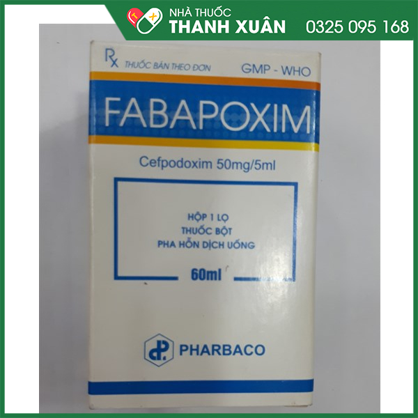 Fabapoxim kháng sinh điều trị nhiễm khuẩn hô hấp trên